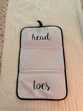 EUC- ritzy  "head to toes" baby mat Mat - White with Black Trim